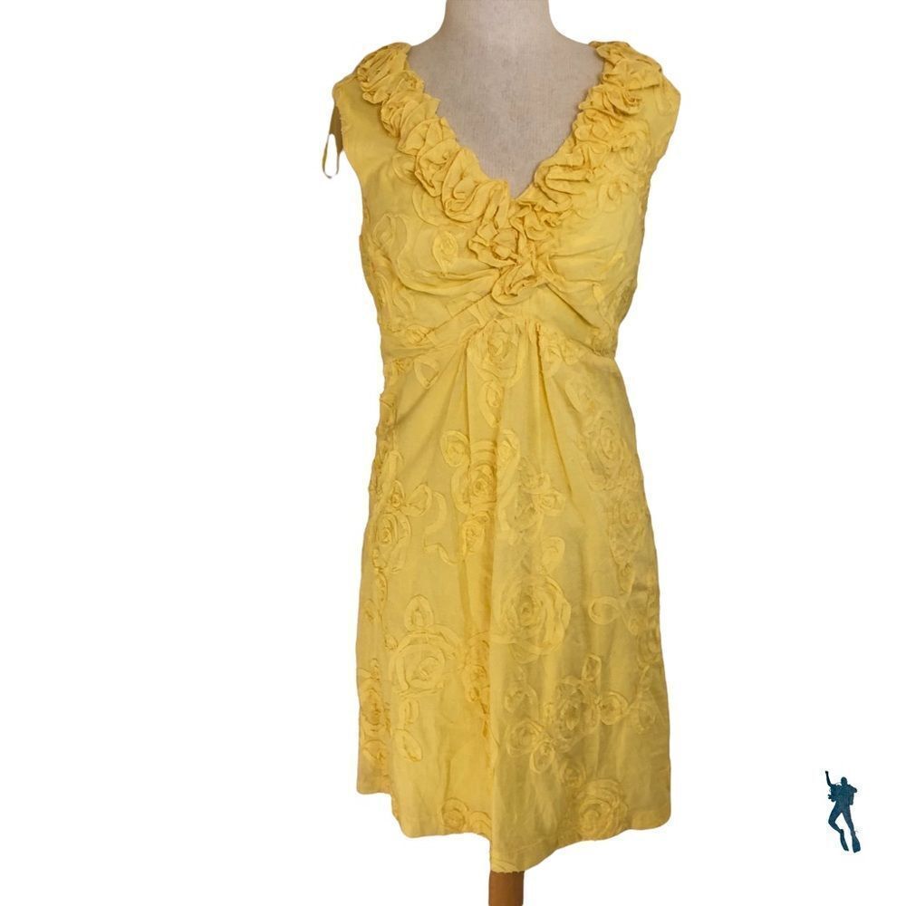 Yellow Ruffled Women's Dress